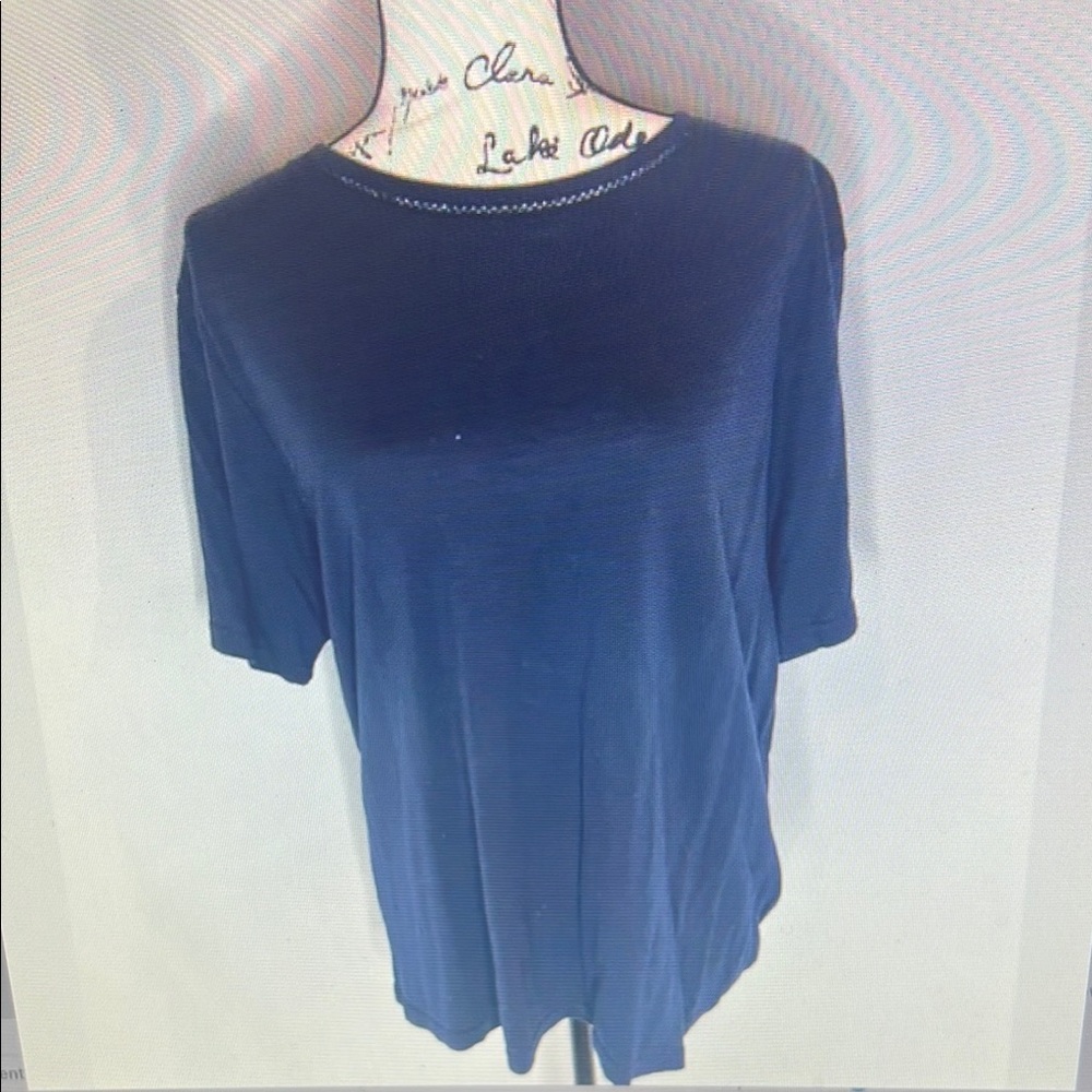 Classic Navy Blue Women's Top
